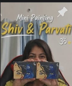 Mini painting: Shiv & Parvati